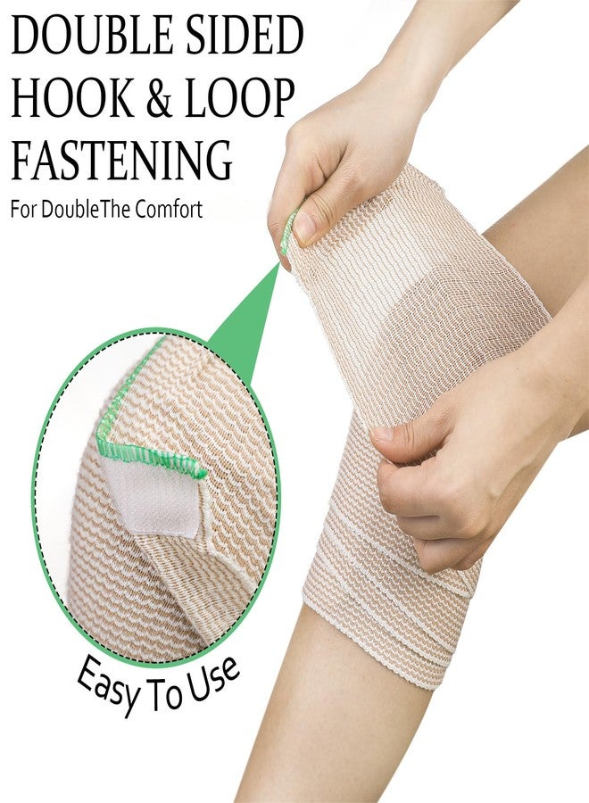 ميناتي ضمادات ميناتي المرنة (عبوة من 6 ضمادات) بعرض 6 بوصات، ضمادات ضغط مرنة مزودة بأشرطة لاصقة في كلا الطرفين، توفر الدعم والإسعافات الأولية للإصابات الرياضية والالتواءات والتعافي الطبي. - Image 4